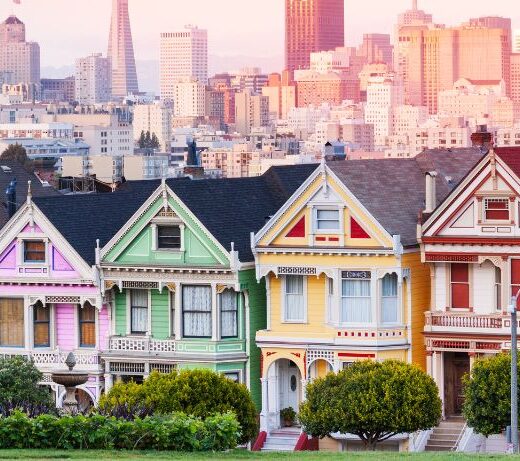 row of SF houses