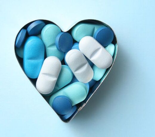 blue pills in heart